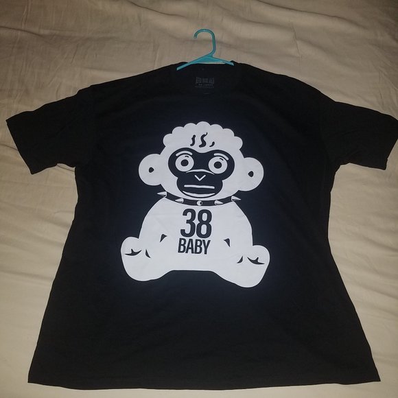 NBA YOUNGBOY 38 BABY BLACK GRAPHIC T-SHIRT - Picture 2 of 3